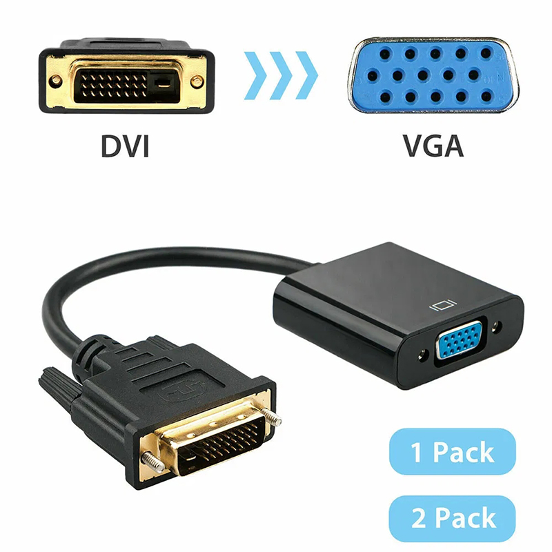Picture of Abiha DVI-D (24+1) Male to VGA Active Female Converter Black-Black