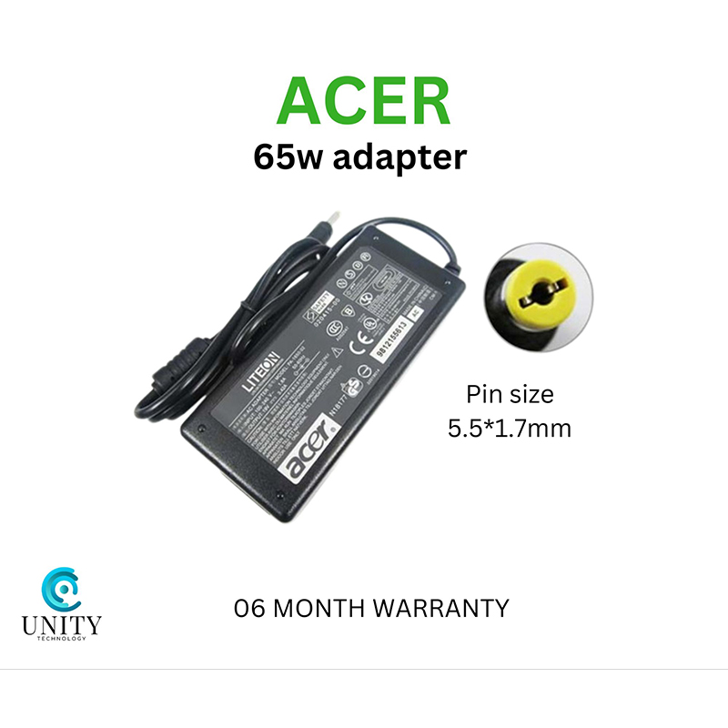 Picture of Acer Laptop Adapter Charger 19V 3.42A 65W (Big Tip) laptop adapter