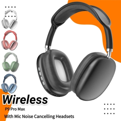 Picture of P9 Headphone Bluetooth Noise Cancelling Wireless Headphone-Black