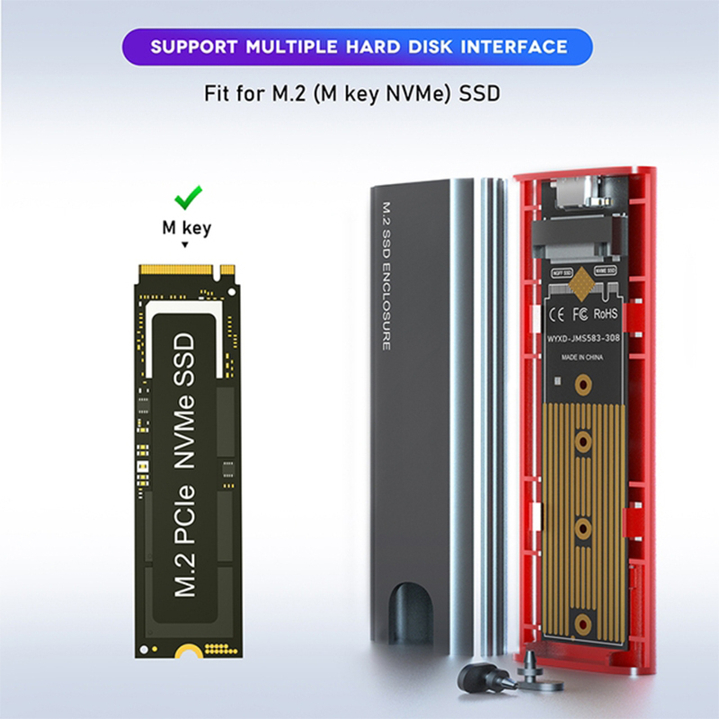 Picture of M.2 NVMe SSD Enclosure, -6TB
