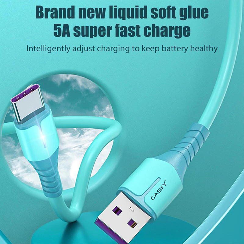 Picture of CASIFY CM01 Micro USB 2.4 Fast Charging Cable - 1M Support 5A-Purple