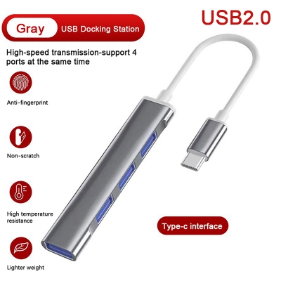 Picture of Abiha 4 Port USB 3.0 HUB USB HUB Dock Type C 3.1 Multi USB Splitter OTG Adapter For Xiaomi Huawei Lenovo Macbook Pro USB 3.0 2.0 Port Hudduo-Silver