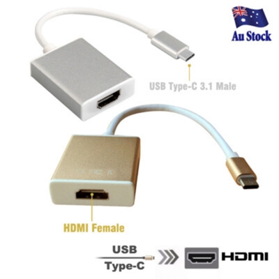 Picture of USB3.1 Type C to HDMI 1080P converter notebook external display Type-c to HDMI Adapter Cable-White