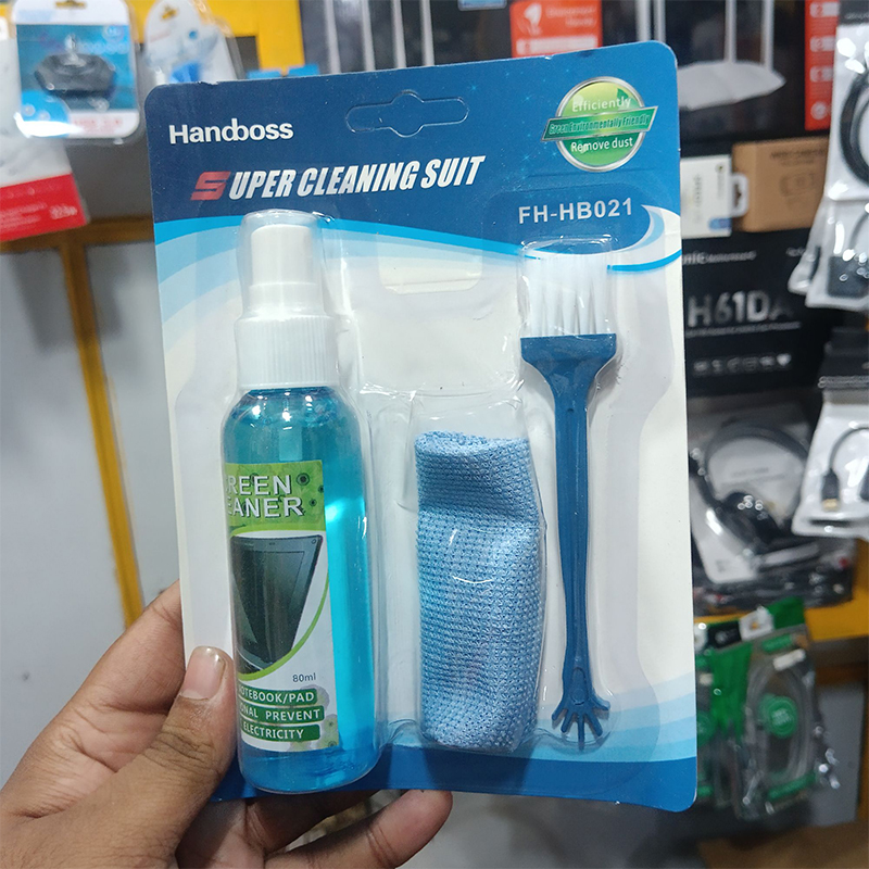 Picture of HANDBOSS HB021 Super Cleaning Suit Kit For Screen Cleaner LED & LCD TV Computer Monitor Laptop and Mobile Desktop next