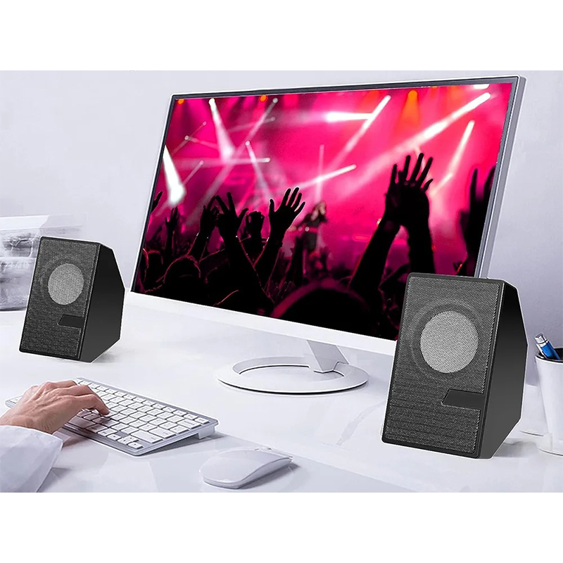 Picture of D7 Mini Speaker system, a portable USB 2.0-channel speaker designed for use with laptops, PCs, MP3 players and other devices-Black