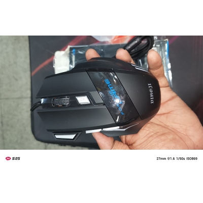 Picture of Biagji Fighter X6S Macro Pro Gaming Mouse. Key features include: -Multicolor