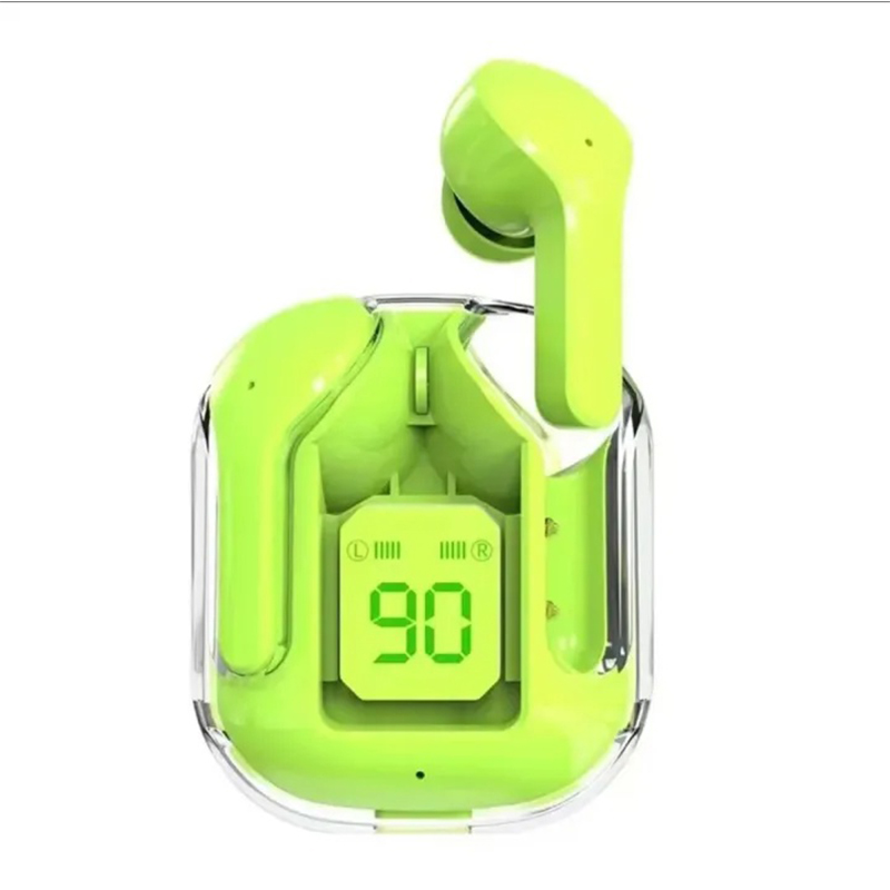 Picture of Ultrapods Max True Wireless Stereo (TWS) headphones, available in various colors like white, green, pink, blue, and black. -Multicolor