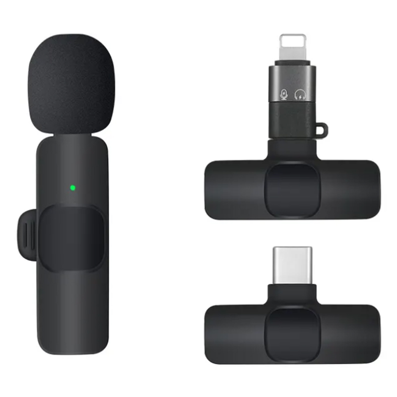 Picture of K8 Wireless Microphone, a professional-grade microphone designed for various audio recording and streaming purposes-Multicolor