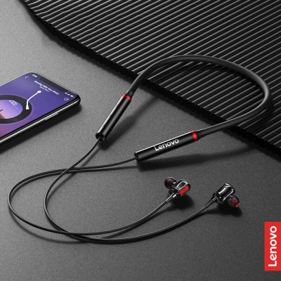 Picture of L-e-n-o-v-o HE05X Wireless Bluetooth Neckband Earphone. -Black