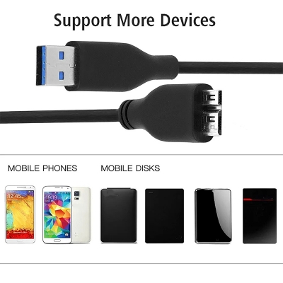 Picture of USB 3.0 Type A to Micro B Male cable-Black