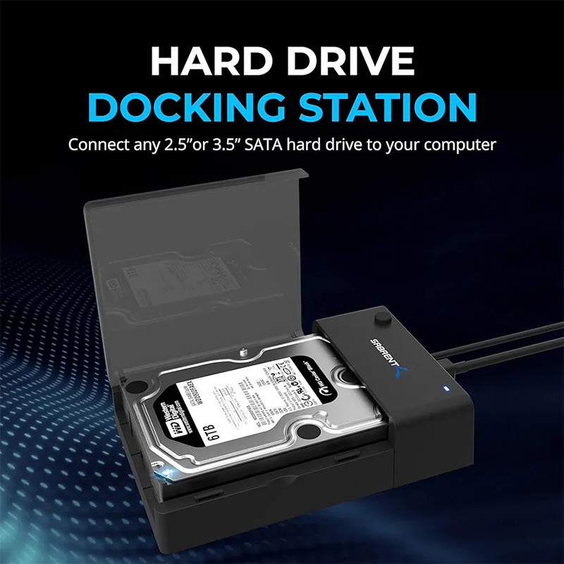 Picture of 2 in-1  USB 3.0 External Hard Drive Enclosure for both 2.5 and 3.5 SATA HDD S SDs-Black-16TB
