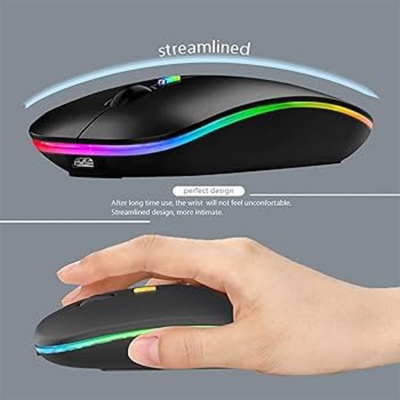 Picture of ultra-thin wireless mouse. -Multicolor
