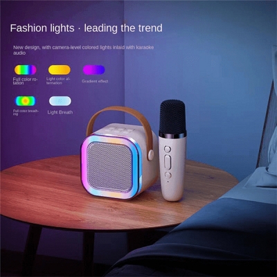 Picture of K12 Karaoke Bluetooth Speaker 1 Wireless Microphones-Multicolor