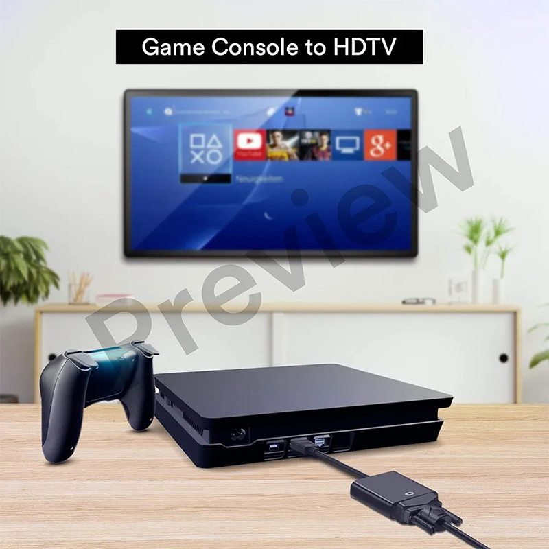 Picture of 2ps Hdmi to vga convater  Full hd 1080-Black