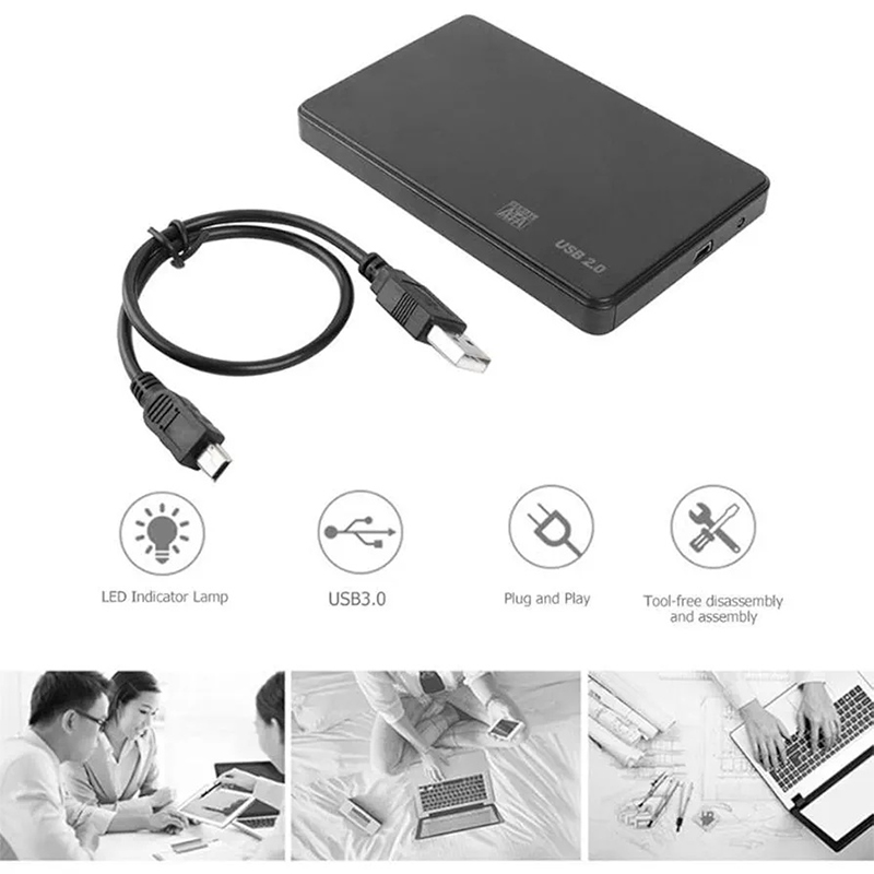 Picture of 2.5-inch SATA HDD/SSD to USB 2.0 hard drive enclosure,-2TB