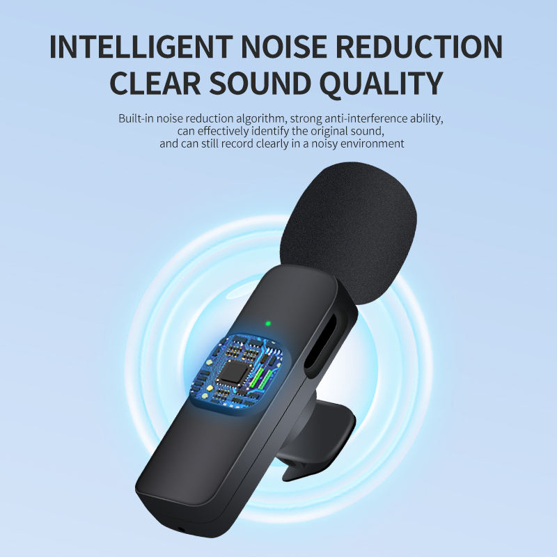 Picture of K8 Wireless Microphone, a professional-grade microphone designed for various audio recording and streaming purposes-Multicolor