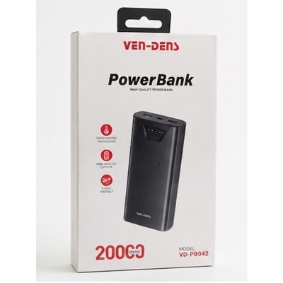 Picture of Ven-Dens VD-PB042 Power Bank 20000mAh – Dual Output, Fast Charge, Wide Compatibility