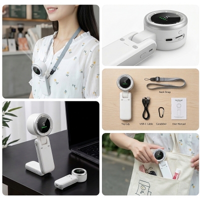 Picture of Popular Mini High-Speed Handheld Turbo Fan with Smart Digital Display