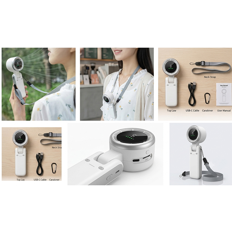 Picture of Popular Mini High-Speed Handheld Turbo Fan with Smart Digital Display