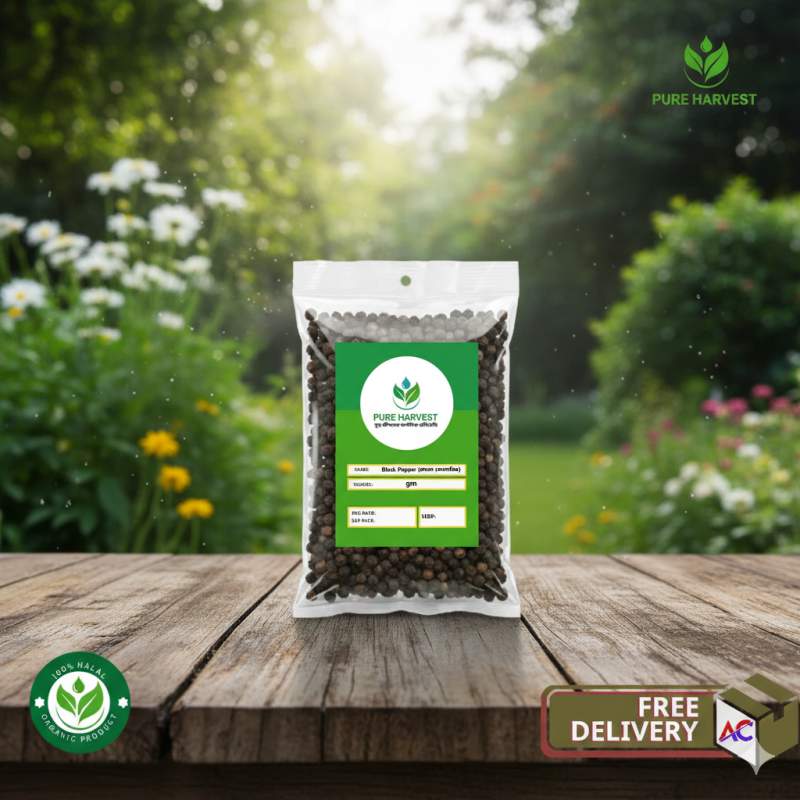 Picture of Pure Harvest Black Pepper (কালো গোলমরিচ)- 250gm