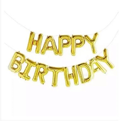 Picture of Birthday Foil Balloon Golden