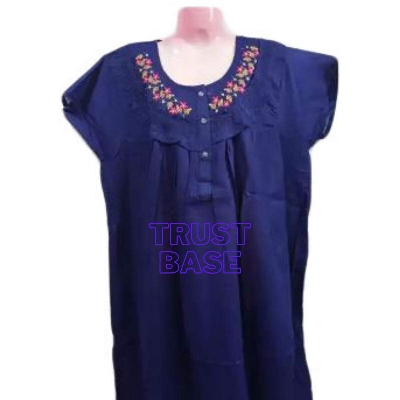 Picture of Soft Cotton Maxi For Women - Night Dress For Women-Int: One size