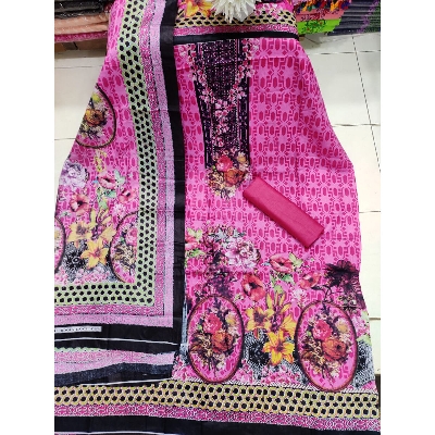 Picture of Digital printed Unstitched Firdous lown-ফেরদৌস লোন Three Piece Cotton Salwar Kameez For Women-Int: One size