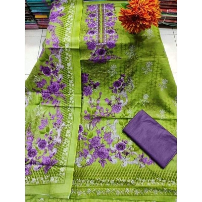 Picture of Digital printed Unstitched Firdous lown-ফেরদৌস লোন Three Piece Cotton Salwar Kameez For Women-Int: One size