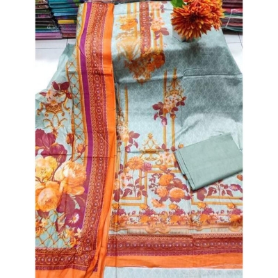 Picture of Digital printed Unstitched Firdous lown-ফেরদৌস লোন Three Piece Cotton Salwar Kameez For Women-Int: One size