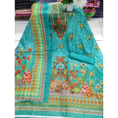 Picture of Digital printed Unstitched Firdous lown-ফেরদৌস লোন Three Piece Cotton Salwar Kameez For Women-Int: One size