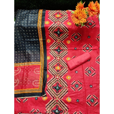 Picture of Unstitched Three Piece Cotton Salwar Kameez For Women-কারচুপি বুটিক ড্রেস-Int: One size