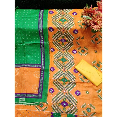 Picture of Unstitched Three Piece Cotton Salwar Kameez For Women-কারচুপি বুটিক ড্রেস-Int: One size