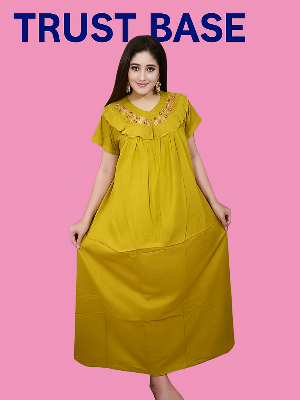 Picture of Soft Cotton Maxi Dresses for Women Comfortable and Stylish Options for Any Occasion Preferble - Low Hassle and Maintanance-Int: One size