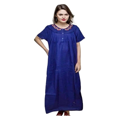 Picture of Soft Cotton Maxi Dresses for Women Comfortable and Stylish Options for Any Occasion-Int: One size