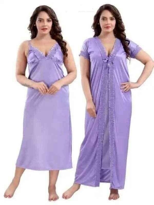 Picture of comfort Two Part Night dress for Women.soft fabrics and restful 2part Night Dress ,Stylish Indian Two Part Nighty dress-Int: One size