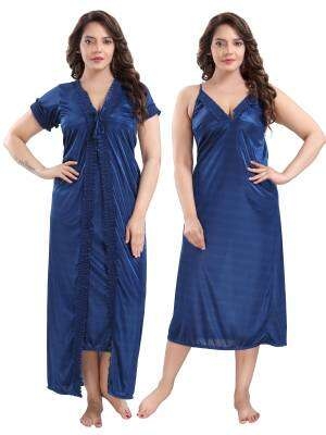 Picture of Comfort Two Part Night dress for Women. Soft fabrics and restful 2part Night Dress ,Stylish Indian Two Part Nighty dress-Int: One size