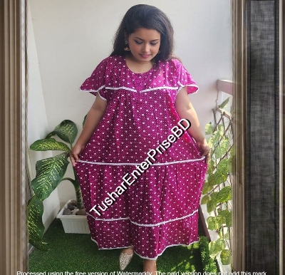 Picture of Soft Cotton Maxi Dresses for Women Comfortable and Stylish Options for Any Occasion-Int: One size