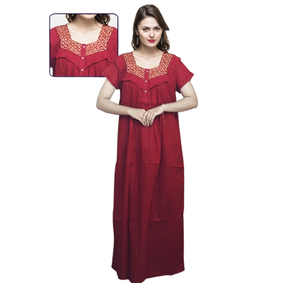 Picture of Soft Cotton Maxi Dresses for Women Comfortable and Stylish Options for Any Occasion-Int: One size