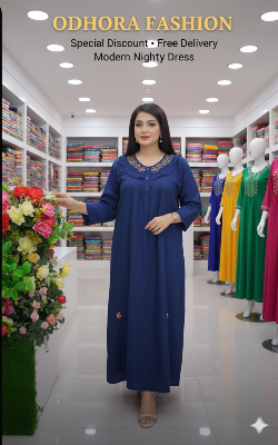 Picture of Solid color Soft Cotton Full Length Sleeve  Maxi Dresses for Women Comfortable and Stylish Maxi Dress-Int: One size