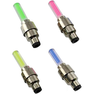 Picture of BESPORTBLE LED Bike Wheel Light Bike Wheel Tire Valve Cap Flashlight Lamp LED Flash Tyre Wheel Valve Cap Light for Car Bike Bicycle Multicolor
