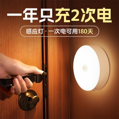 Picture of Intelligent Human Body Automatic Sensing Night Light Charging Entrance Door Wireless Corridor Corridor Lights up When People Come at Night Multicolor