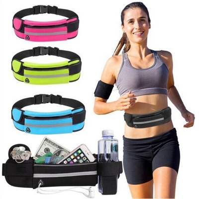 Picture of Creative Sports Leisure Waist Bag Waterproof Shockproof Personal Mobile Phone Bag Outdoor Riding Running Must Bring Magic Water Kettle Bag Multicolor