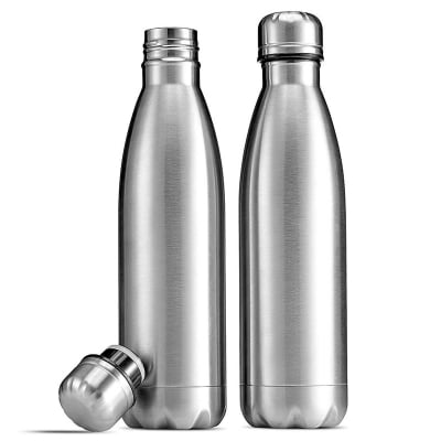 Picture of Stainless Steel Double Layer Water Bottle Silver