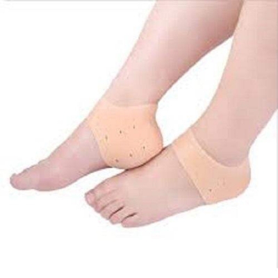 Picture of 2 Piecess Heel Protector Protective Sleeve for Relief Plantar Gold