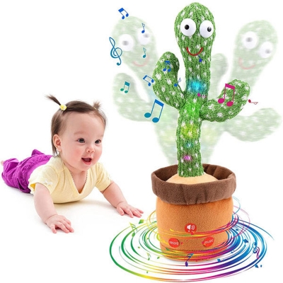 Picture of Dancing Cactus Plush Funny Electronic Shaking Playing Toy Green