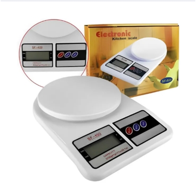 Picture of Kitchen Weight Scale Machine Digital Kitchen Weight Machine Model SF400 Weight Machine Mini Weight Measuring Scale With Digital Display White