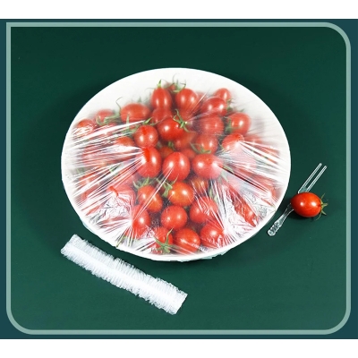 Picture of Disposable Food Cover Plastic Wrap Elastic Food White