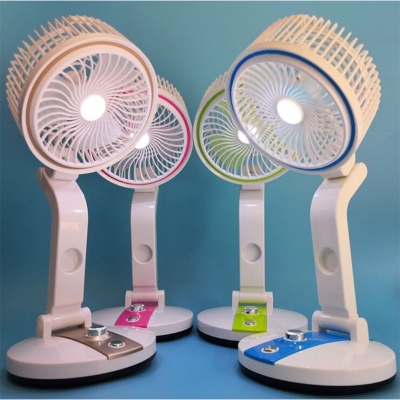 Picture of Rechargeable Folding Table Fan with Led Light Multicolor