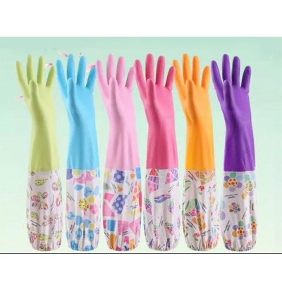 Picture of High Quality Full Hand Printed Dish Washing Gloves Multicolor