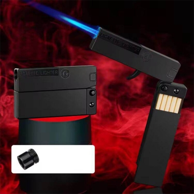 Picture of Foldable Jet Flame Lighter with Cigarette Case Box 